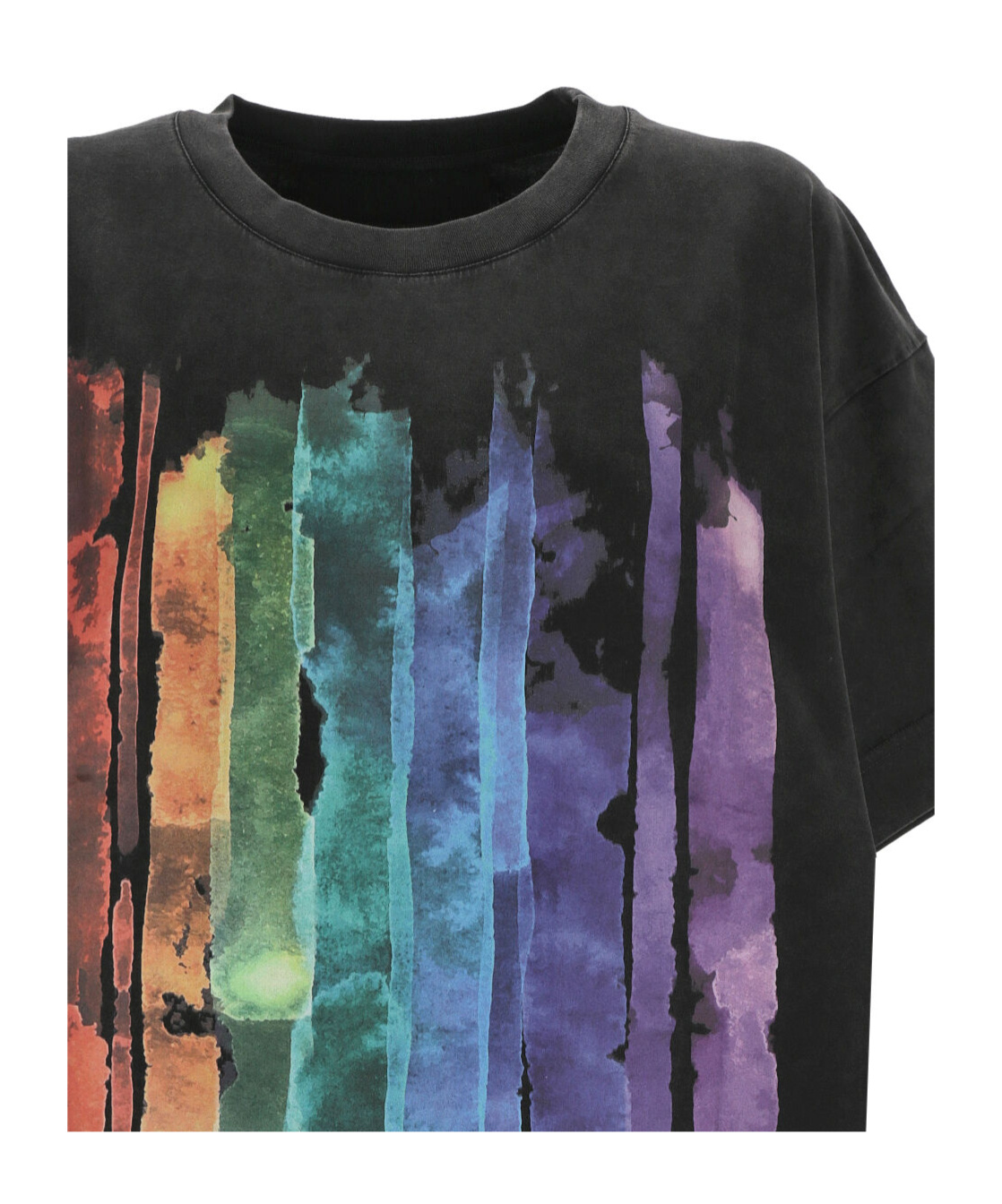 Givenchy Cotton Crew Neck T-shirt With Graphic Print In Black
