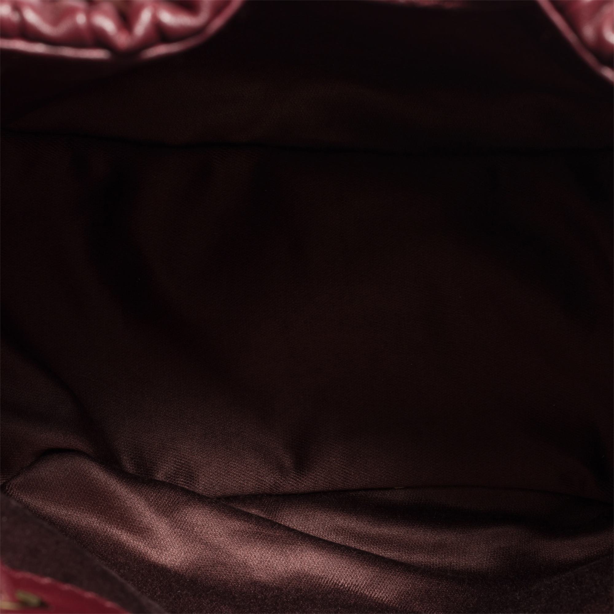 Miu Miu Drawstring Clutch In Burgundy