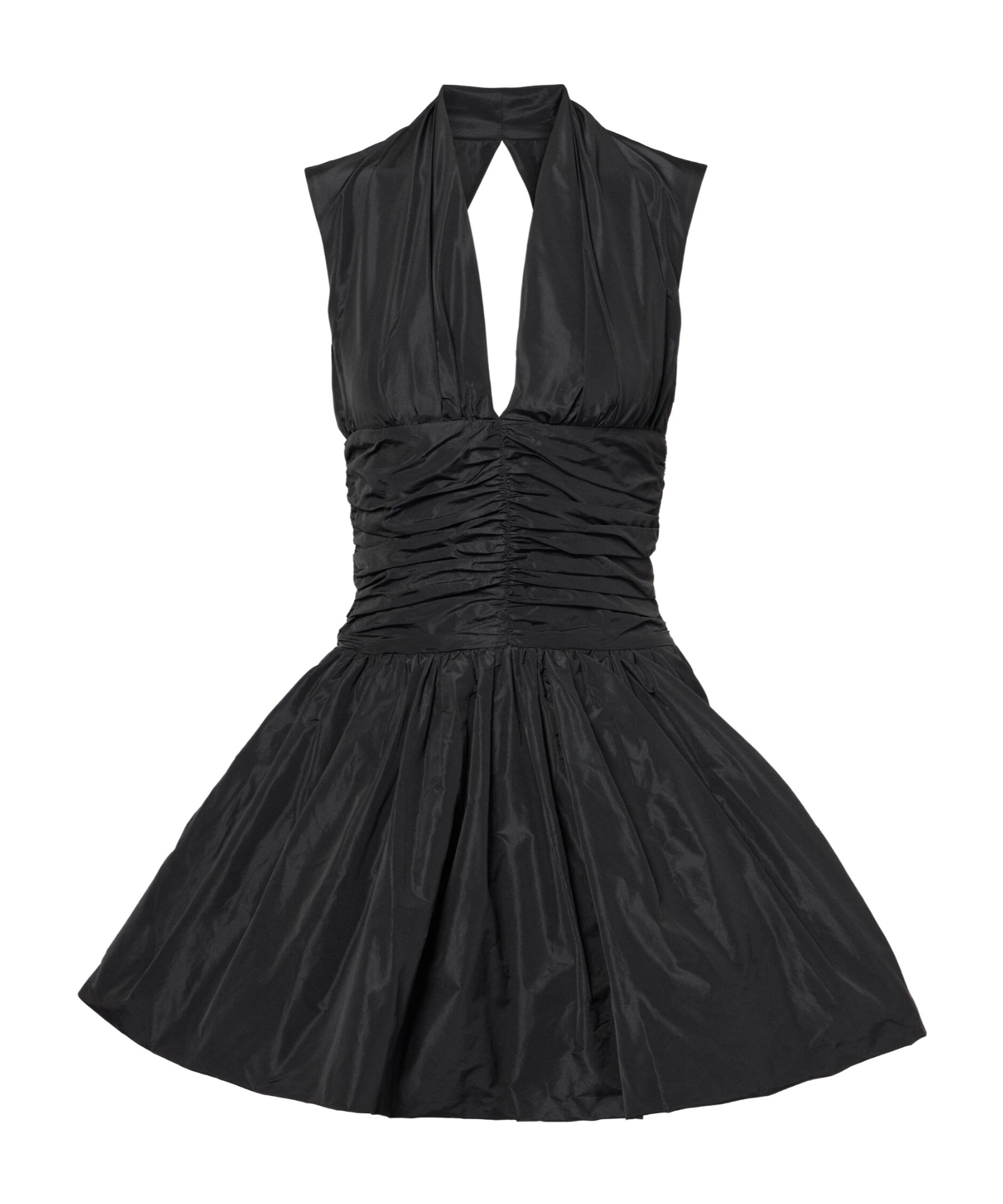 Patou Pleated Detail Dress In Black