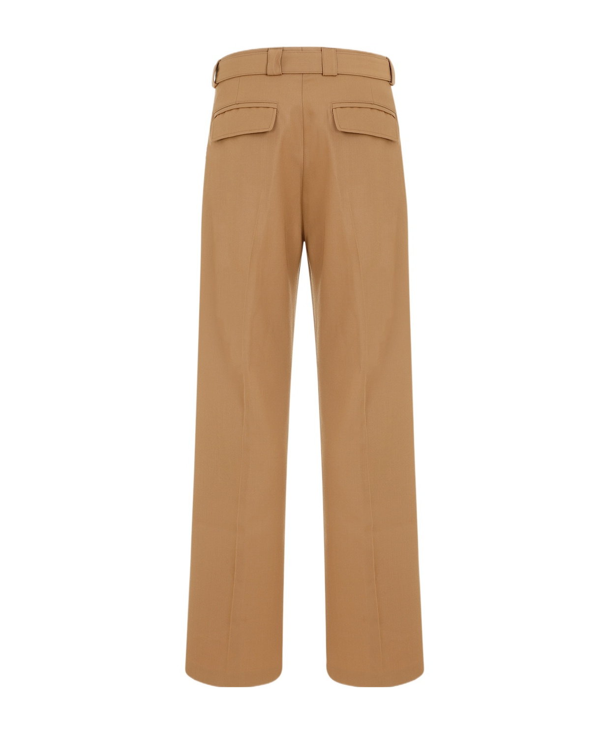 Dries Van Noten Belted Straight-leg Wool-blend Pants In Brown