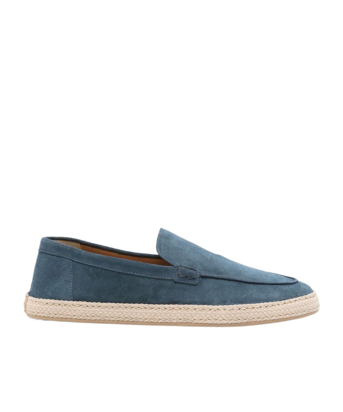 Doucal's Man Espadrilles Blue Size 8 Leather In Blue