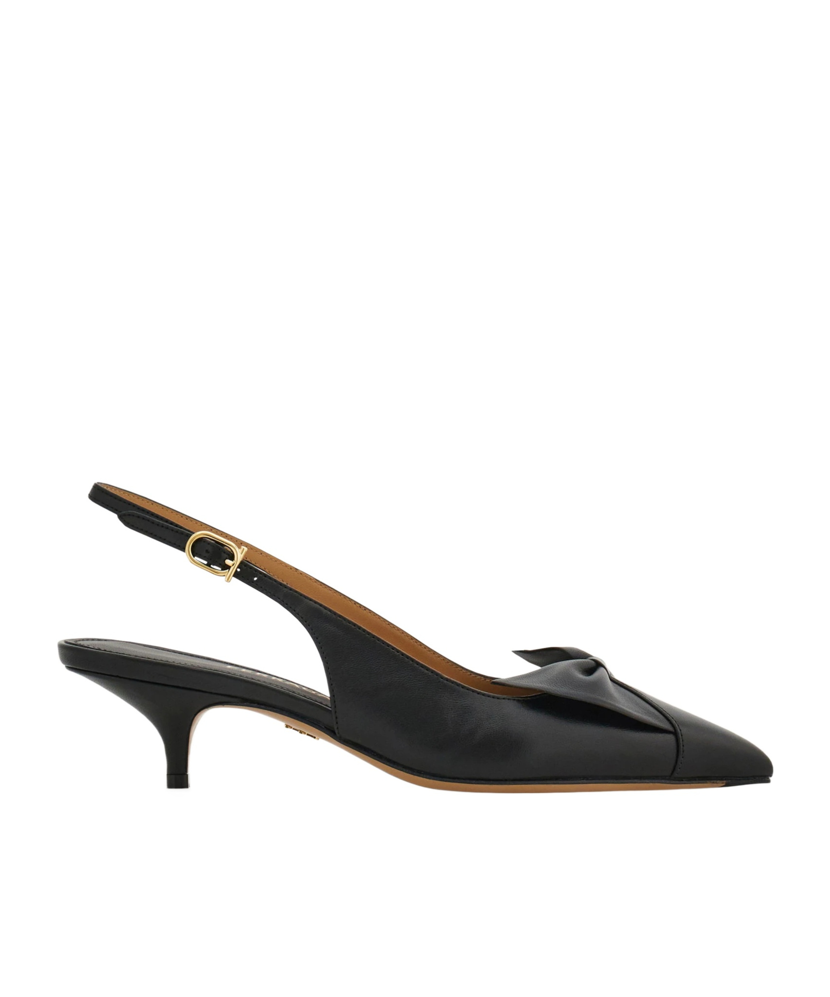 Ferragamo Soft Bow Slingback Pump In Black