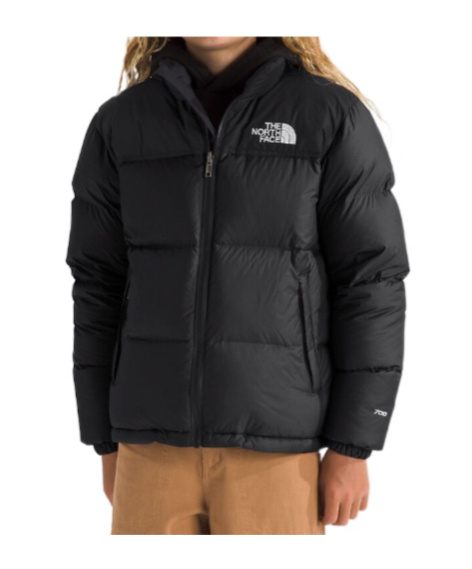 The North Face Teen 1996 Retro Nuptse Jacket In Black/black