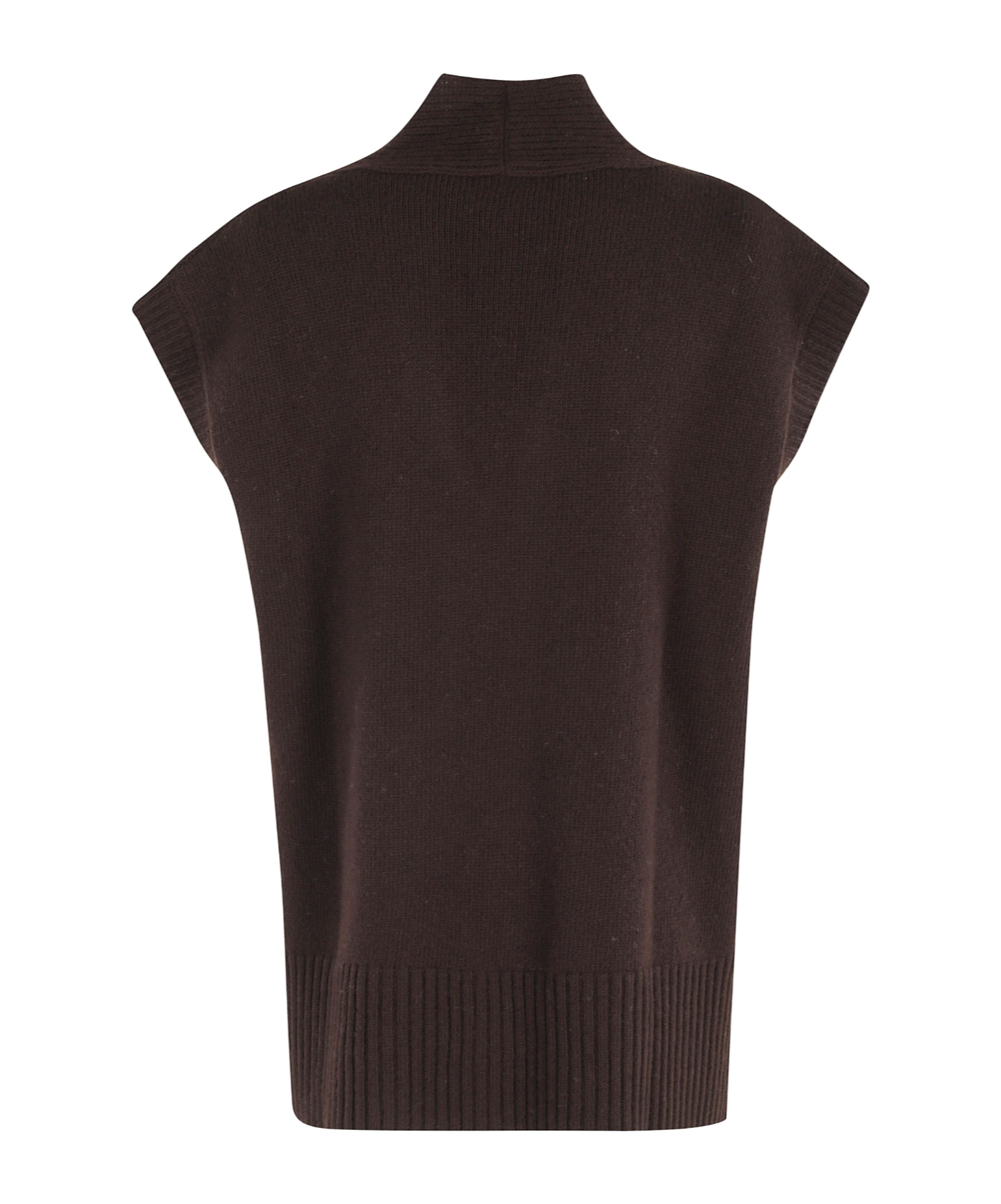 Roberto Collina V-neck Sleeveless Sweater In Brown