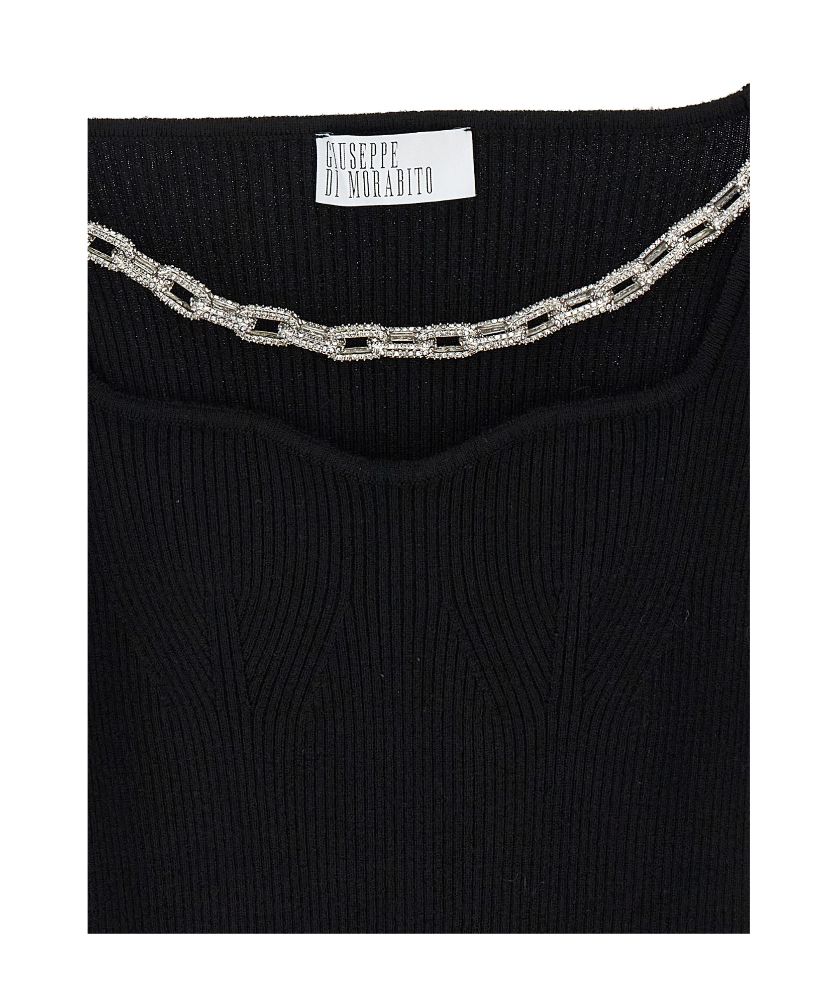 Giuseppe Di Morabito Jewel Chain Sweater In Black