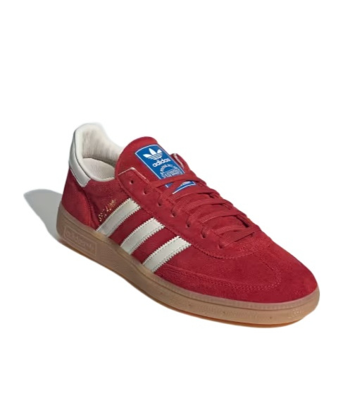 Adidas Originals Red Calf Leather Bos Taurus Low Top Sneakers In Red