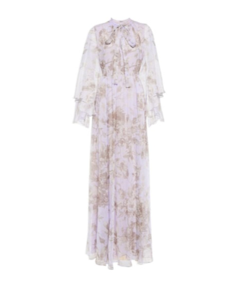 Erdem Chiara Printed Silk Gown In Multi