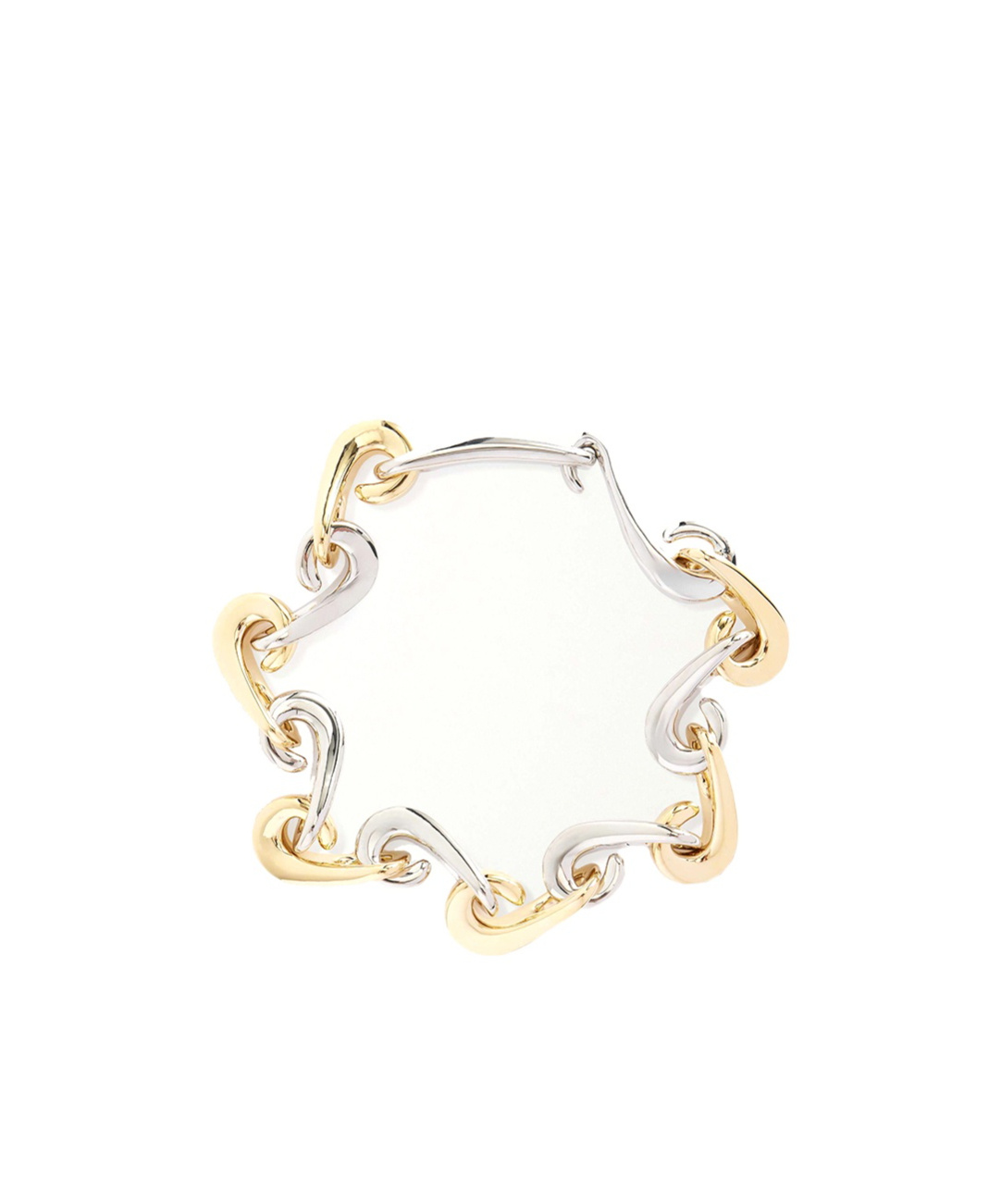 Rabanne Clolurblock Linked Necklace In White