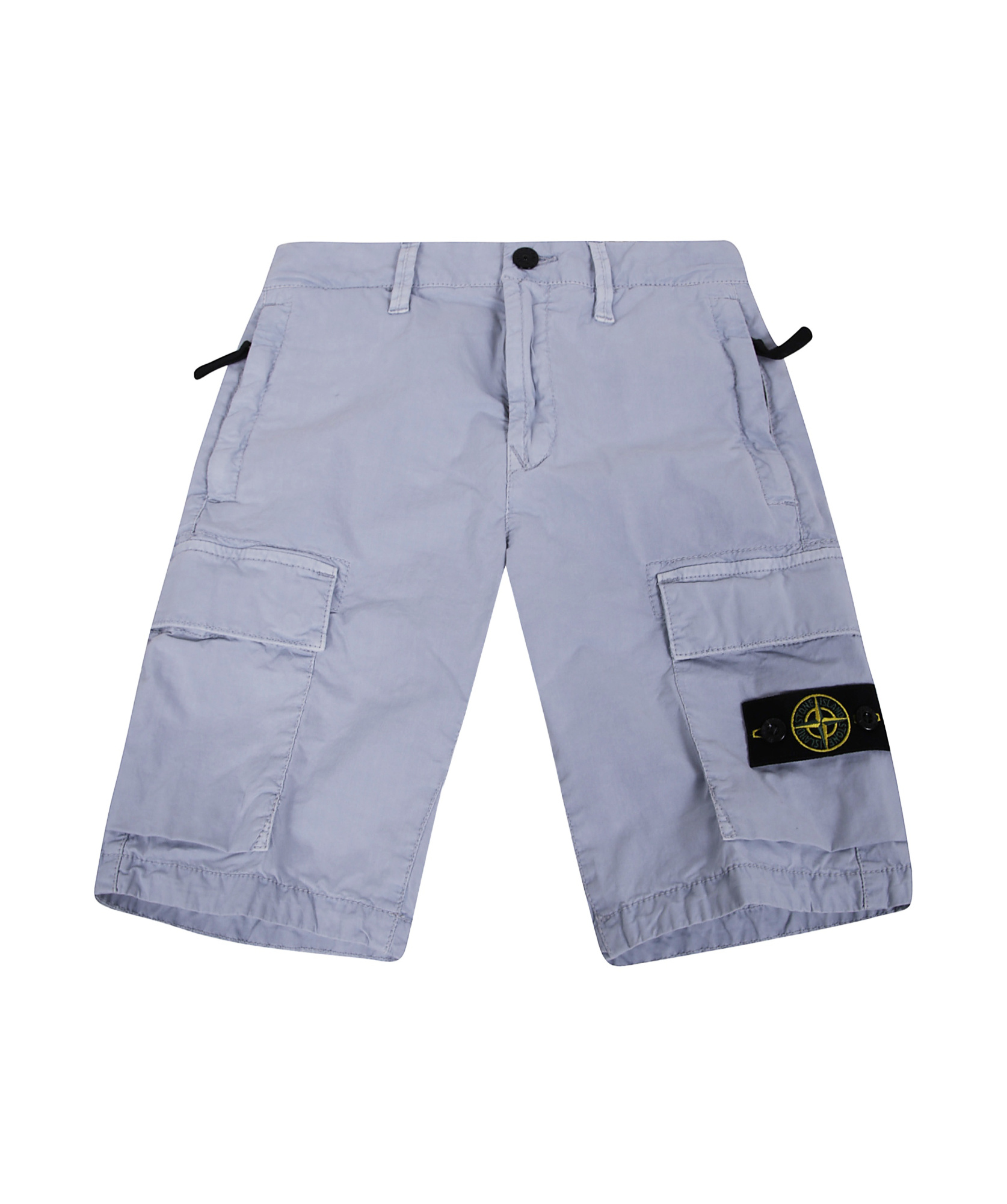 Stone Island Compass-motif Button Detailed Shorts In Sky Color