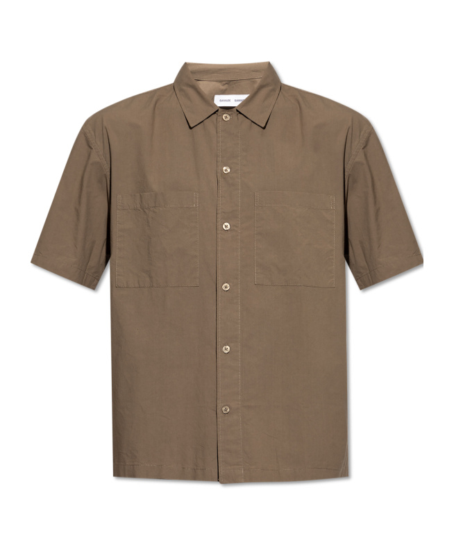 Samsoe & Samsoe Short-sleeved Shirt In Brown