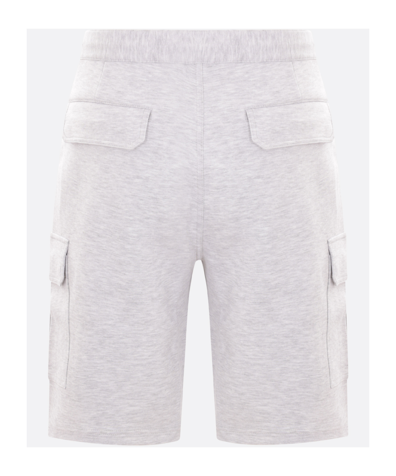 Brunello Cucinelli Mélange-effect Cargo Shorts In White