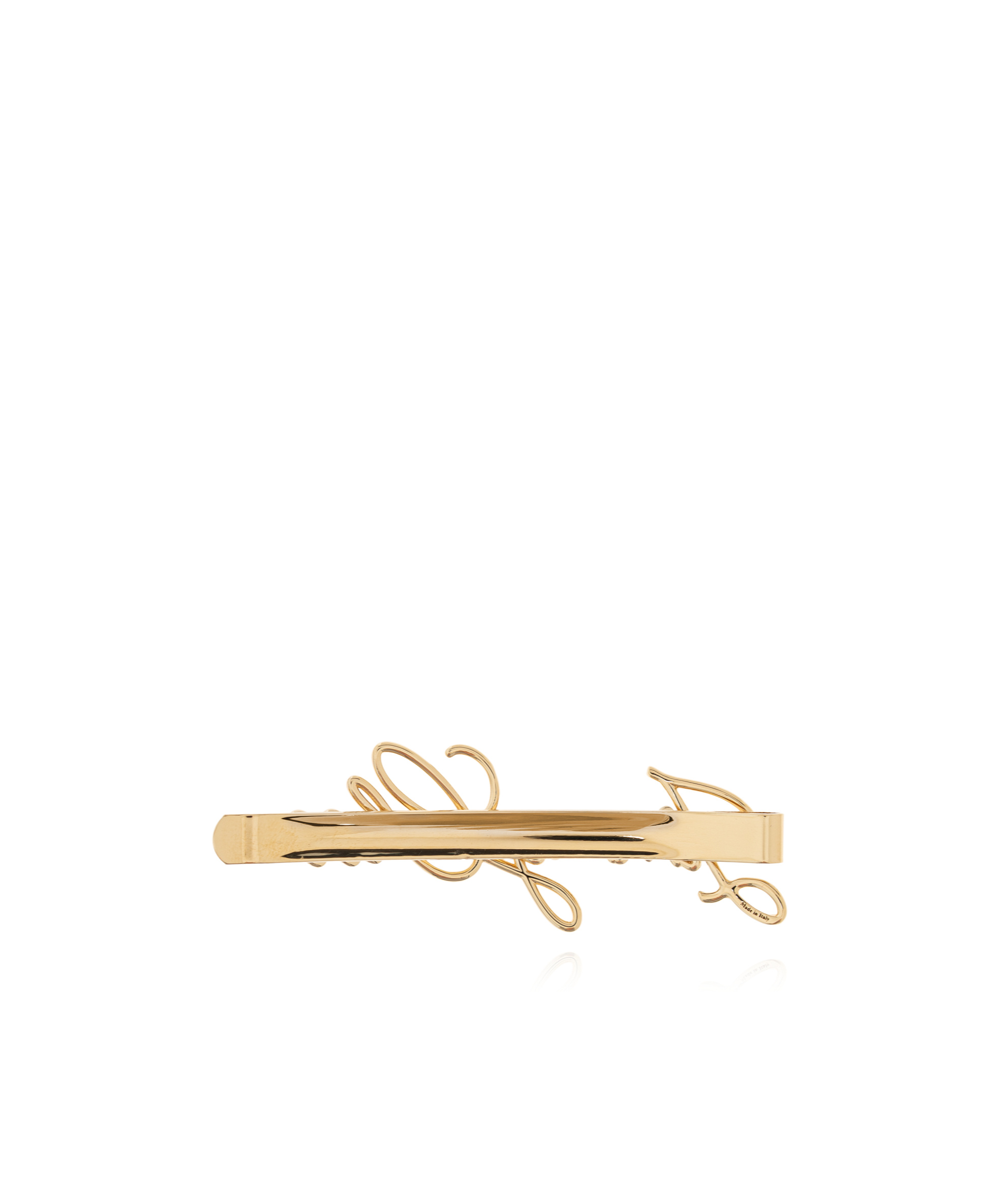 Jimmy Choo Logo Script Hair Clip In Yellow
