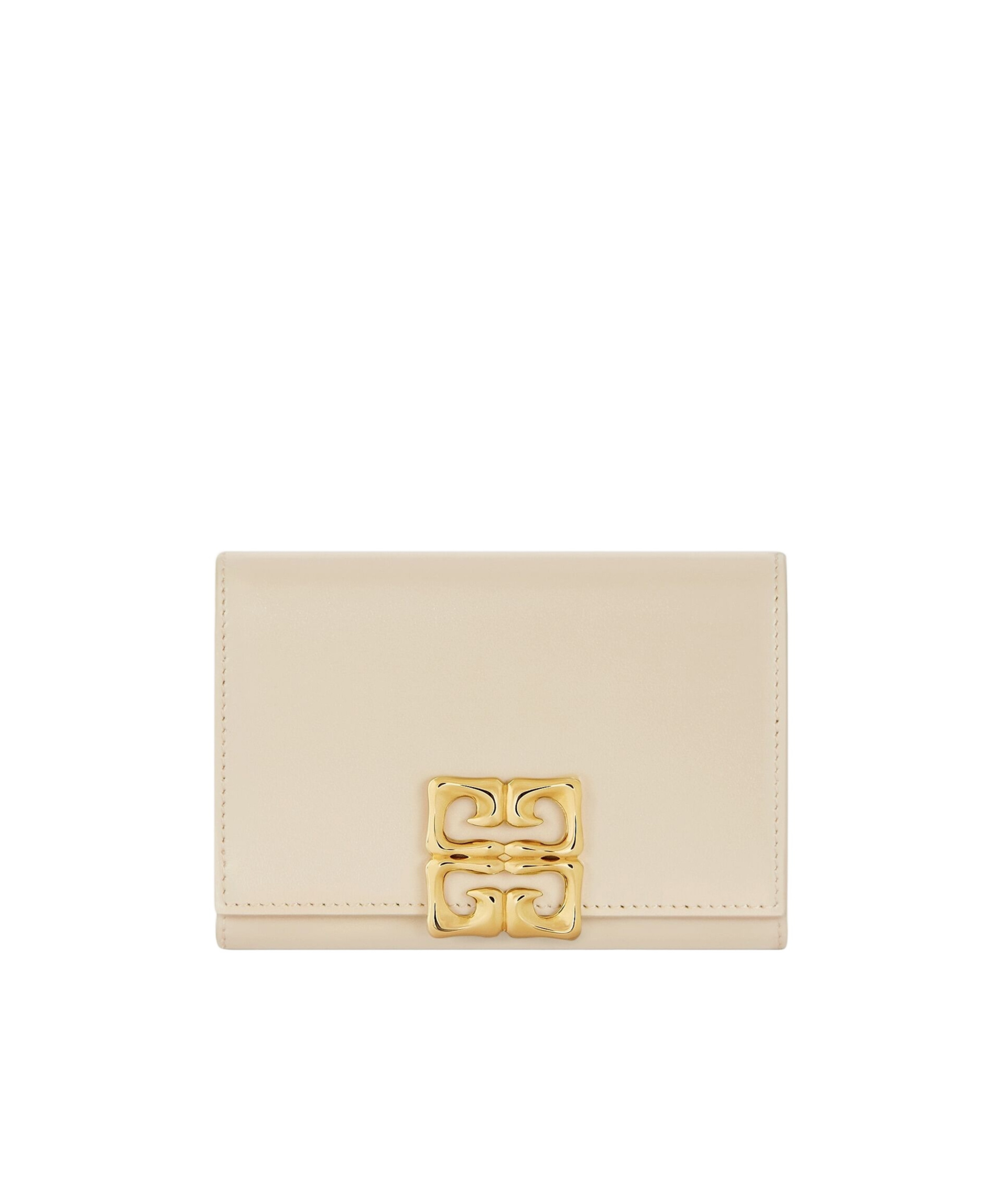 Givenchy 4g Plaque Flap Wallet In Nude