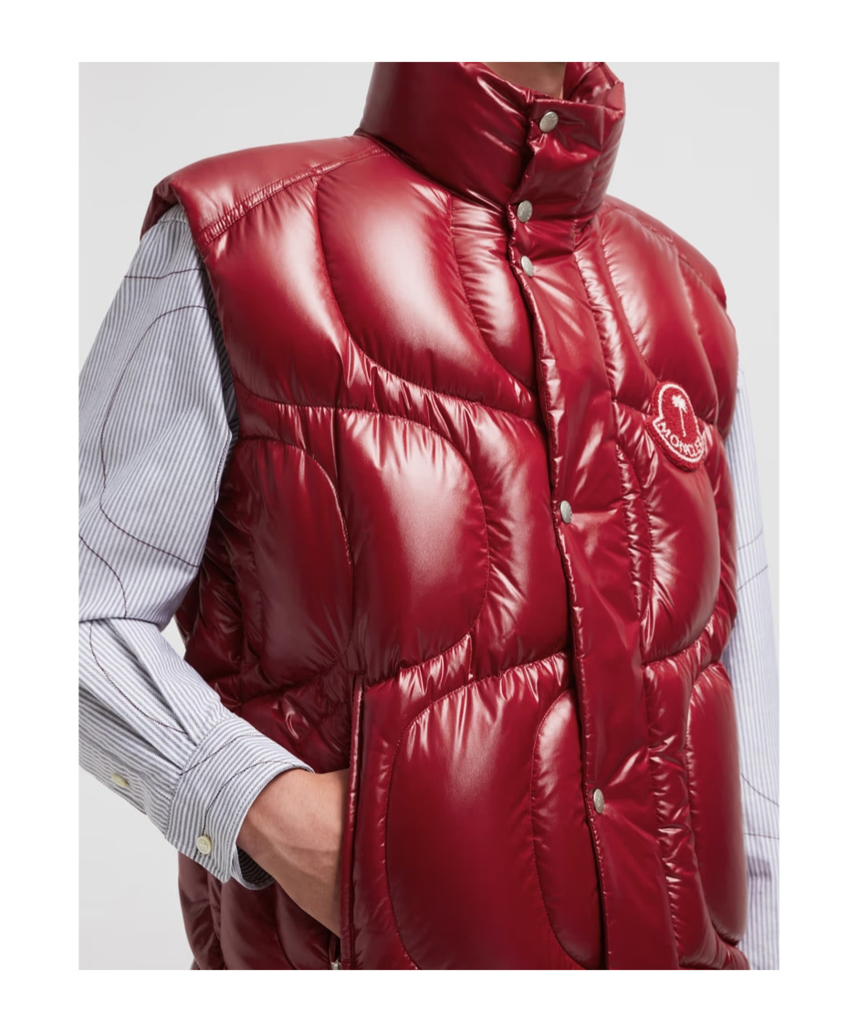 Moncler X Palm Angels Gwenyth Down Vest Red In Red
