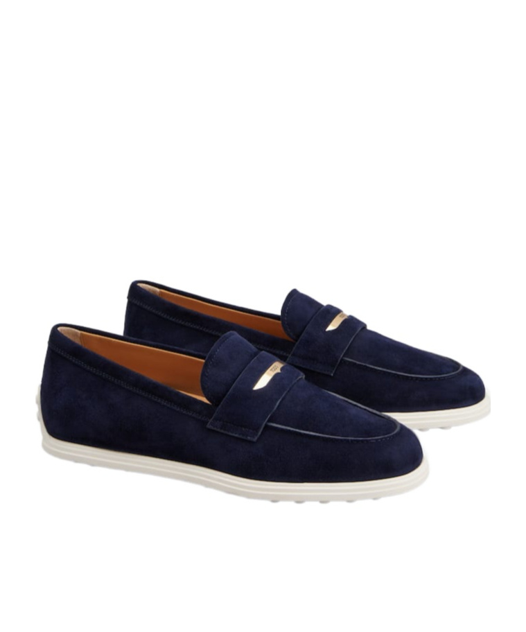 Tod's Round Head Loafer Shoes In Black