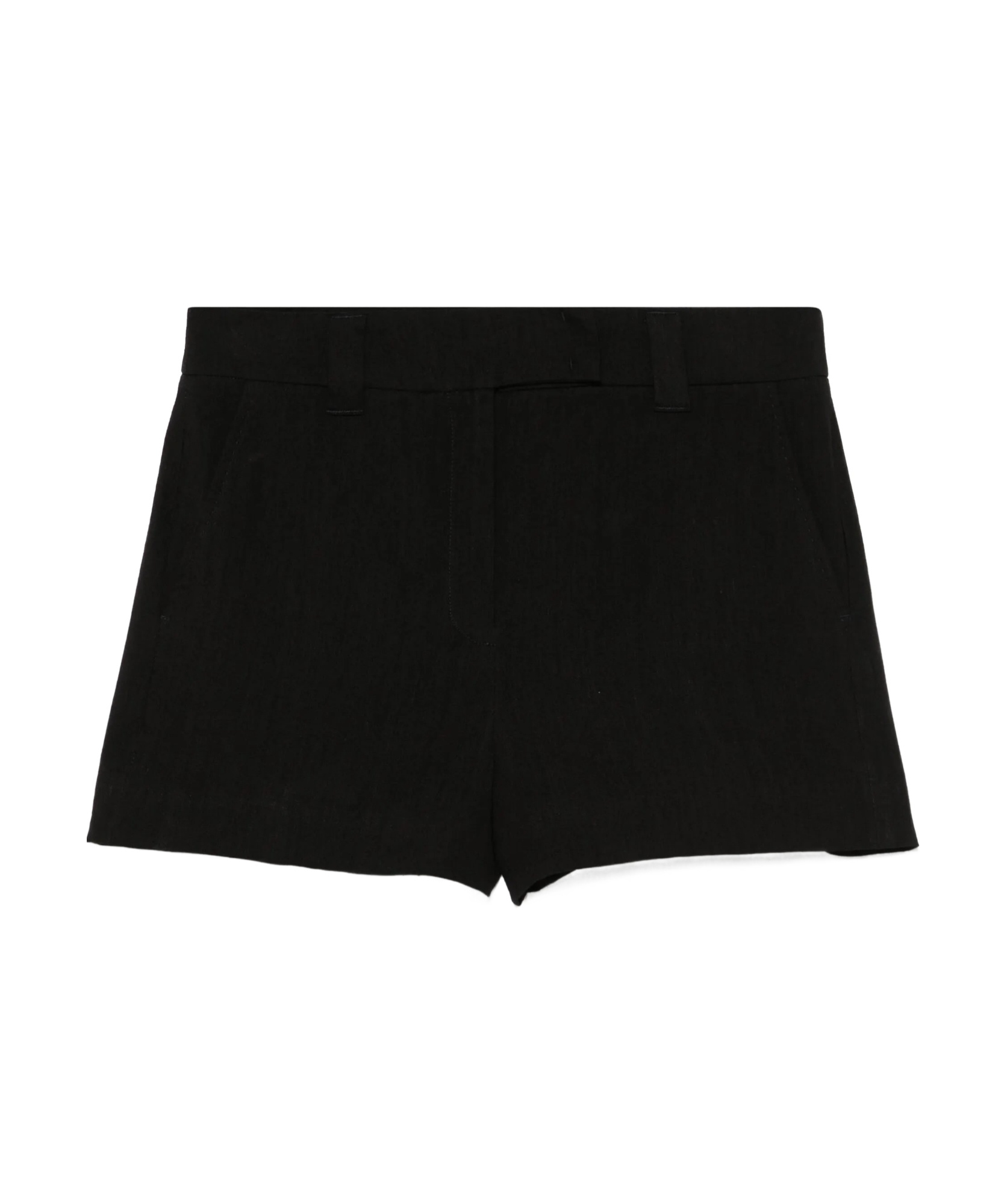 Shop Marella Stretch Viscose And Linen Micro Pants In Black