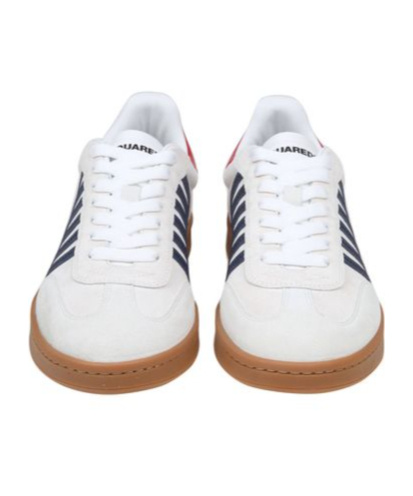 Dsquared2 Man Sneakers Off White Size 8 Calfskin In White