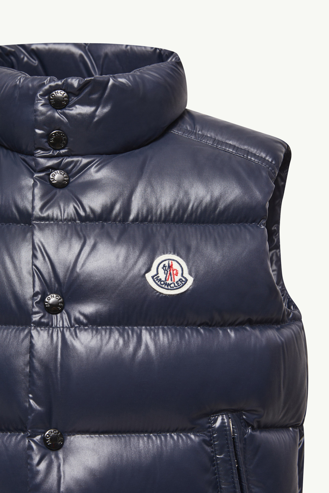 Moncler Sleeveless Puffer Jacket In Blue