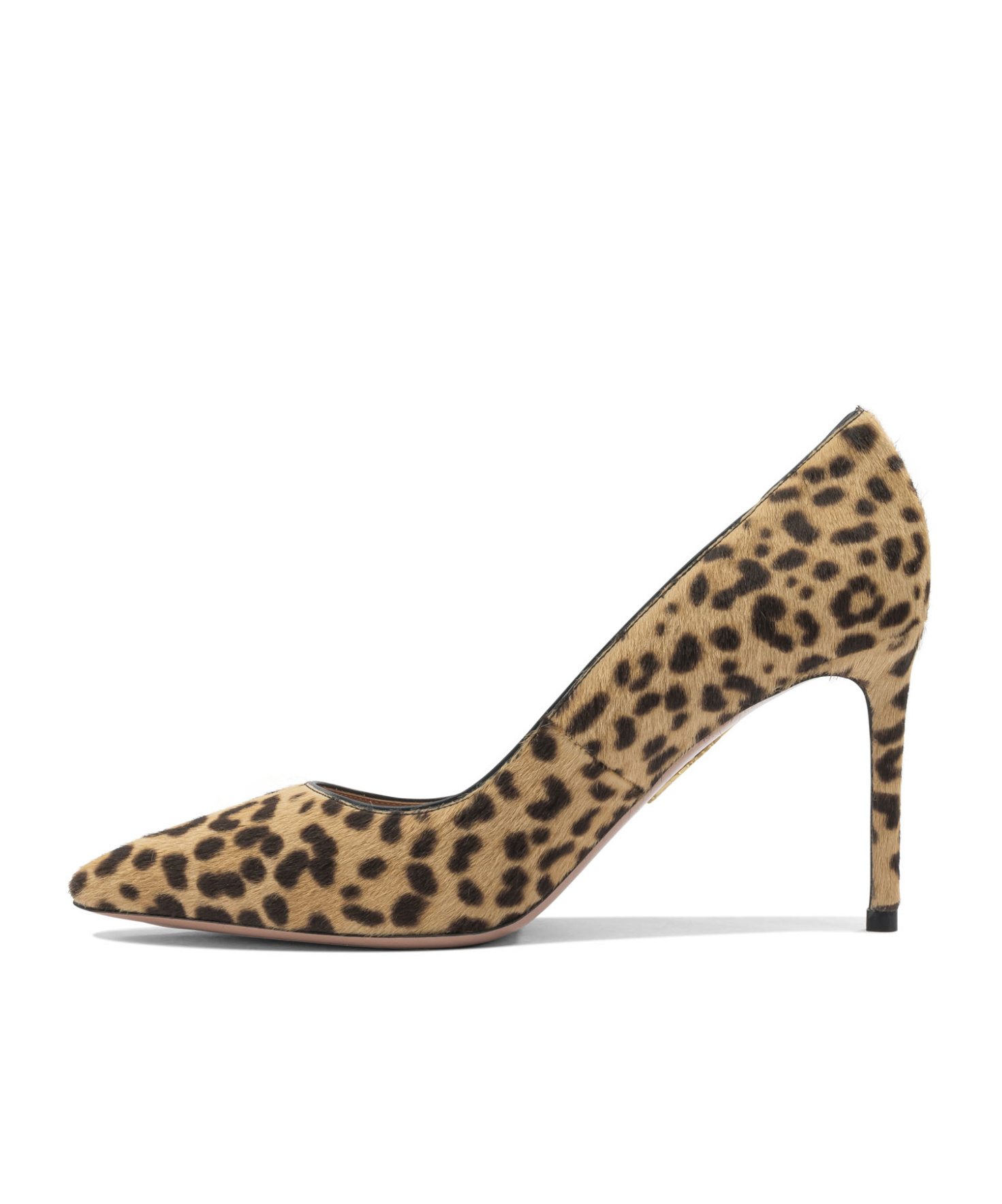 Aquazzura Purist 85 Leopard Print Pumps In Gold