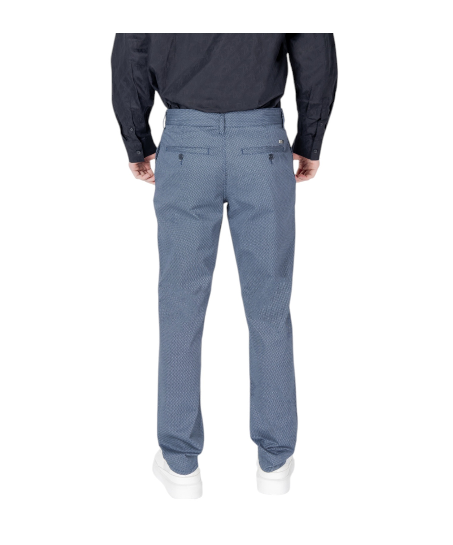 Armani Exchange Belt Loop Casual Pants In Blue