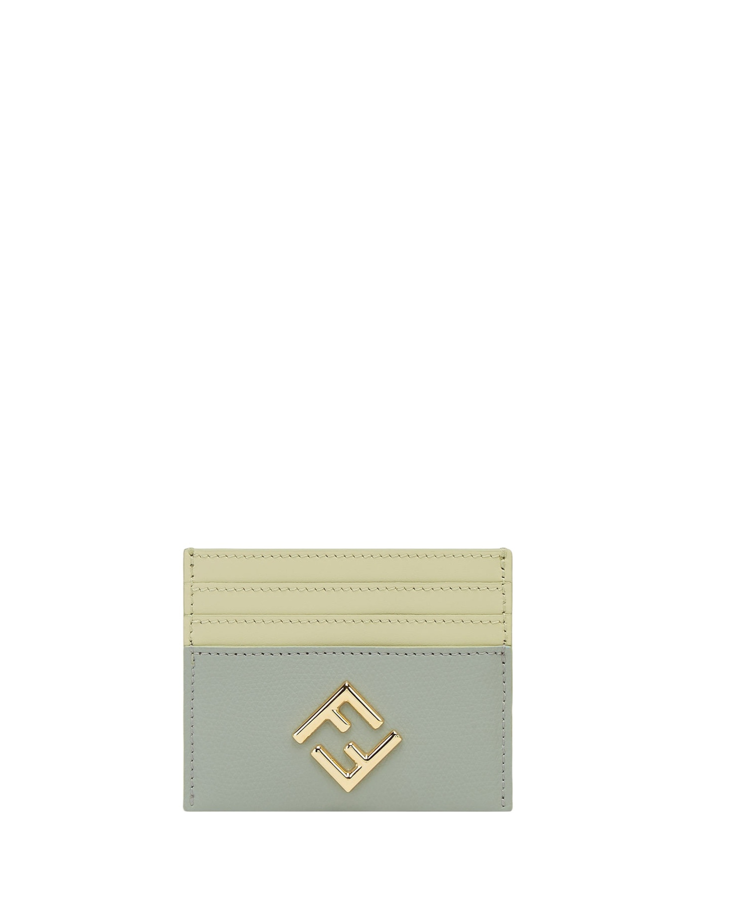Fendi Ff Diamonds Card Holder In Gray