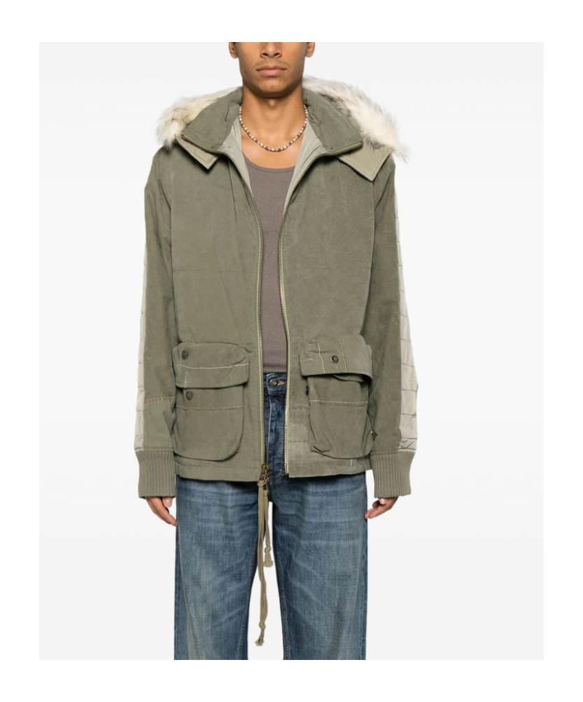 Greg Lauren Army Tent Retro Zip-up Jacket In Green