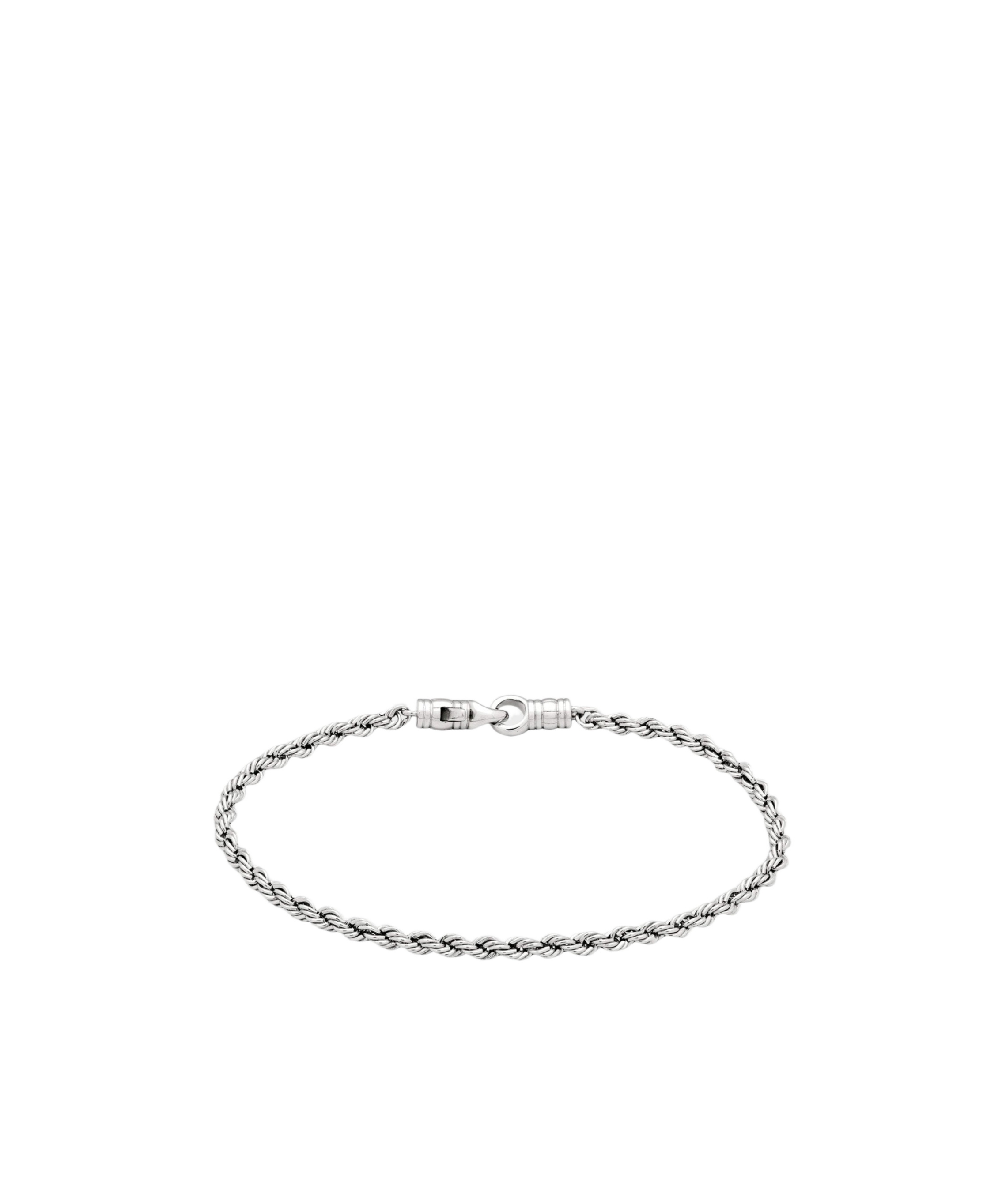 Tom Wood Rope Bracelet Silver In Metallic