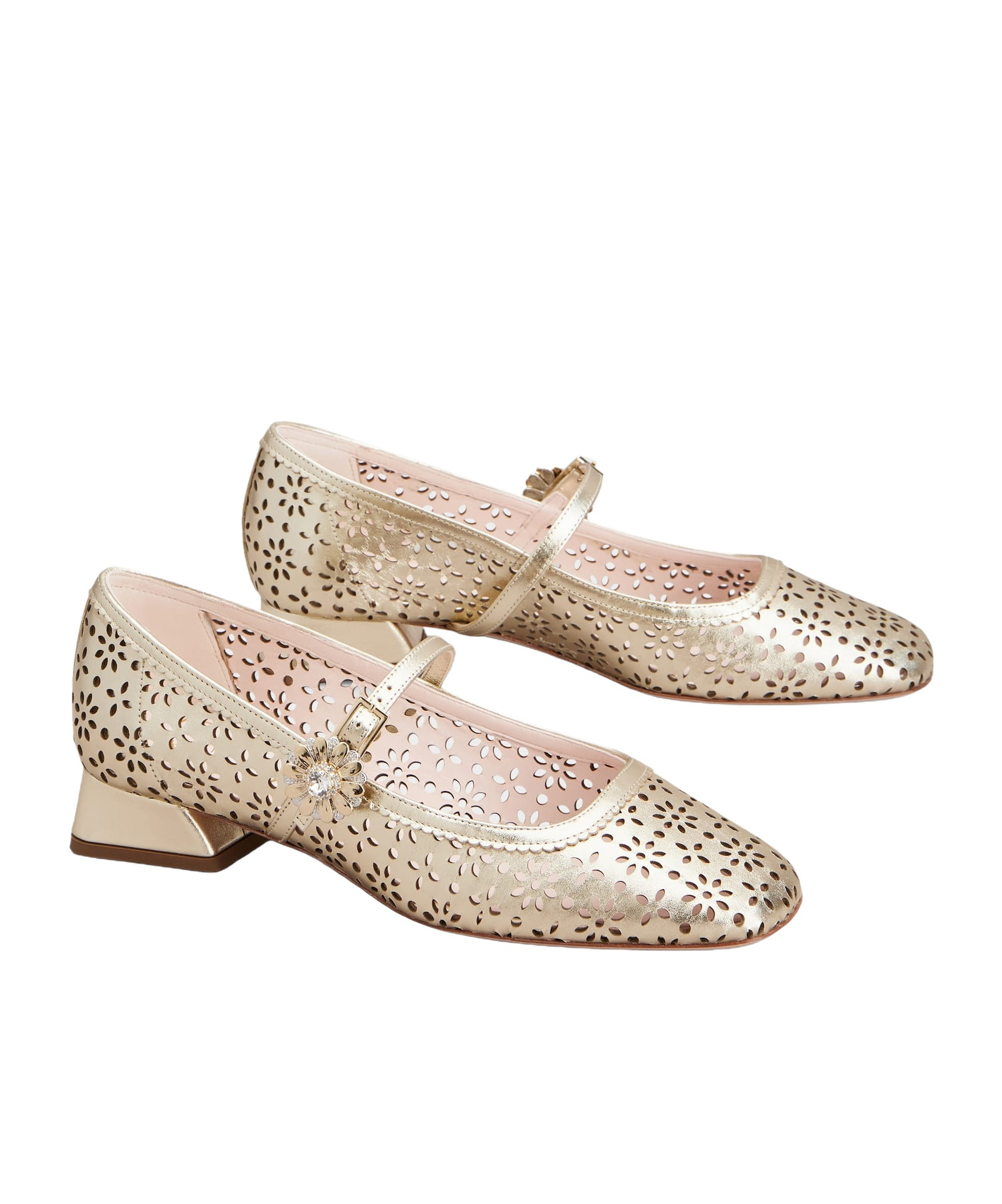 Roger Vivier Tres Vivier Mary Jane Shoes In Neutral