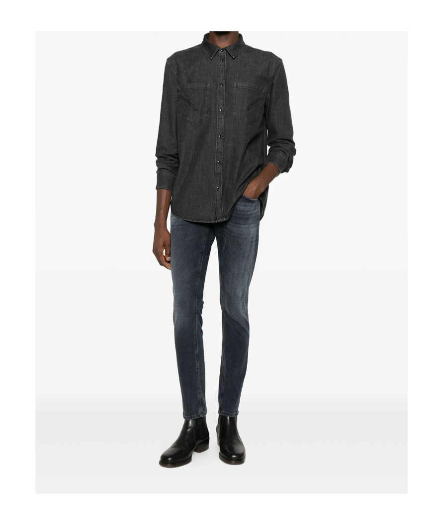 Dondup Fabric Shirts In Black