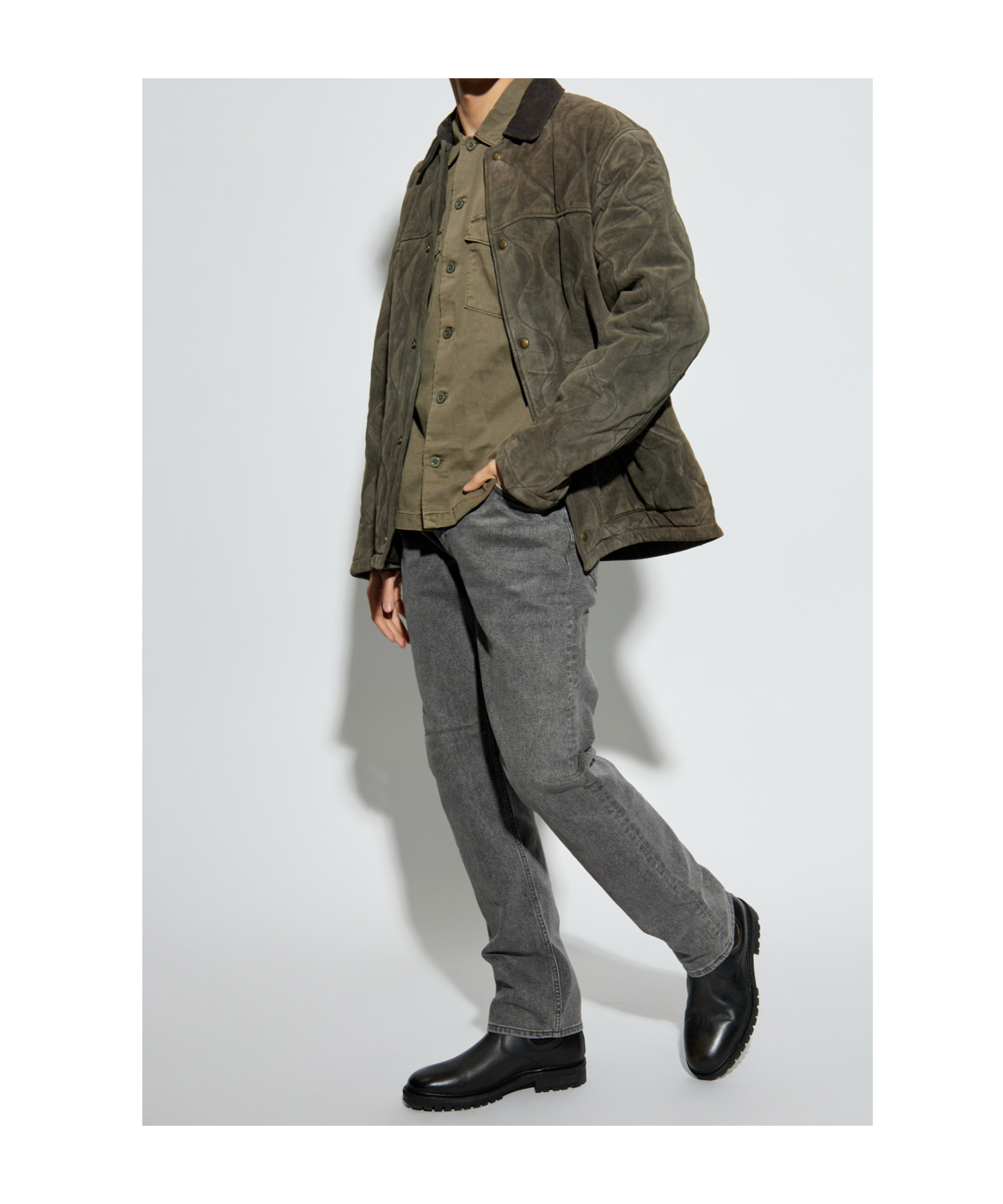 Allsaints Dakota Leather Jacket In Green