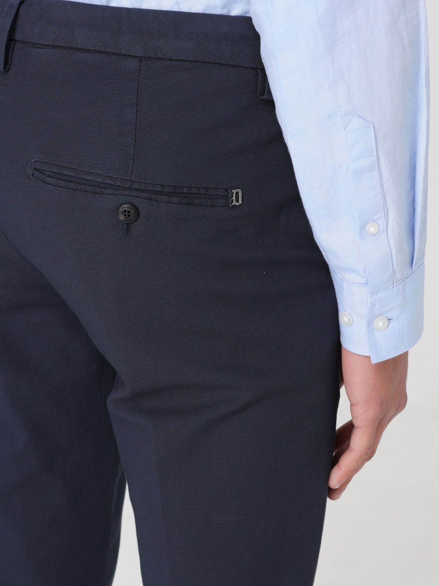 Dondup Belt Loop Casual Pants In Blue