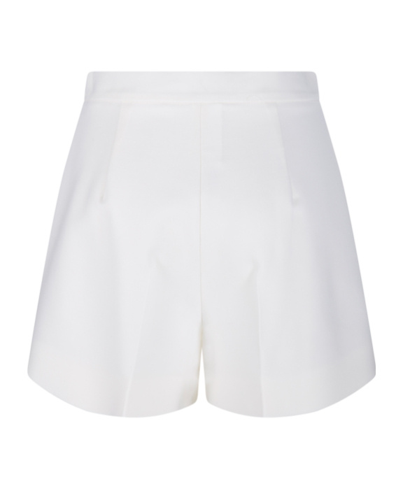 Max Mara White Stretch Cotton Shorts In White