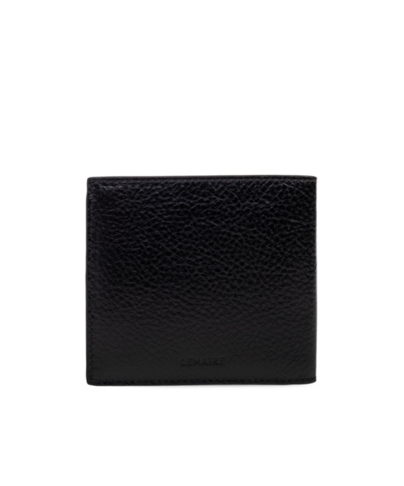 Lemaire Leather Wallet In Black