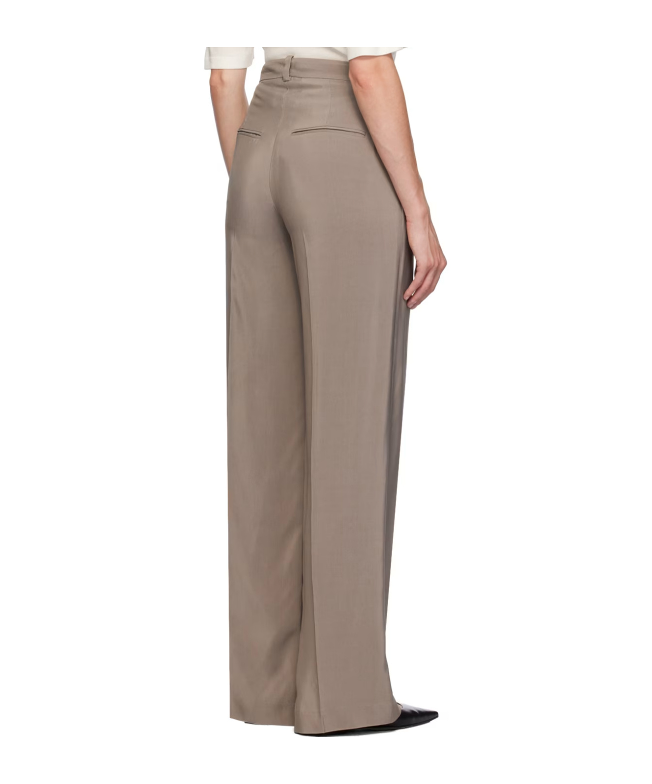 ANINE BING DOLAN HIGH-RISE CASUAL PANTS 