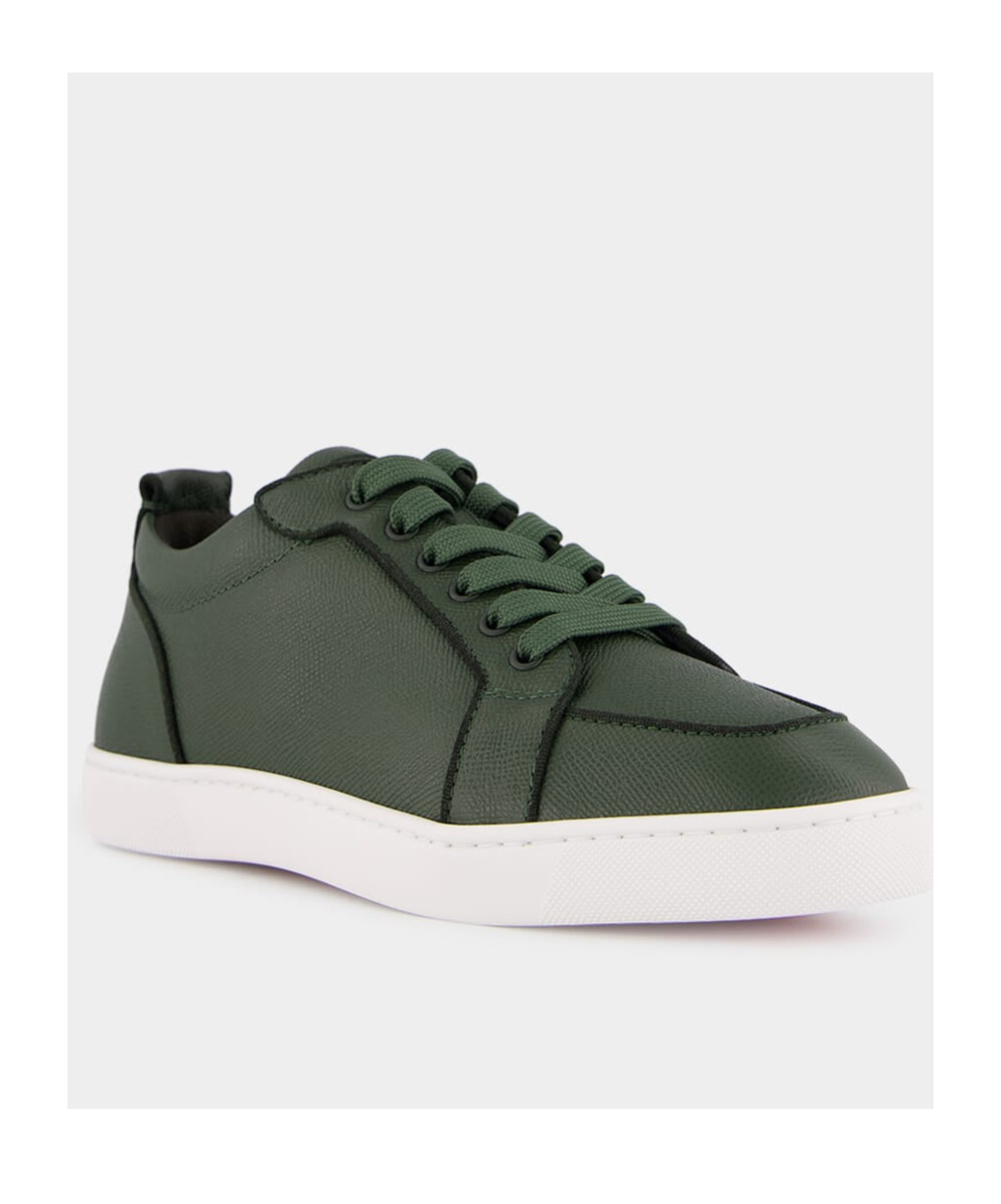 Christian Louboutin Lace-up Low-top Sneakers In Green