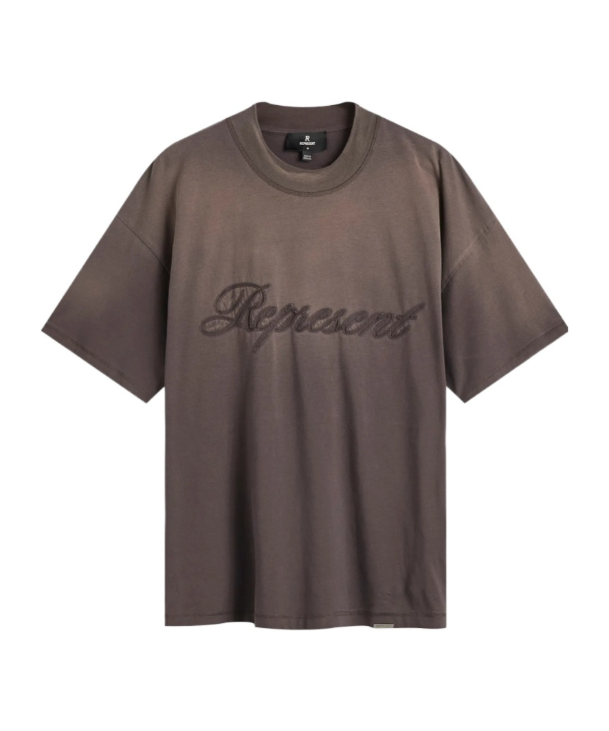 Represent Reverse Applique Cotton T-shirt In Black