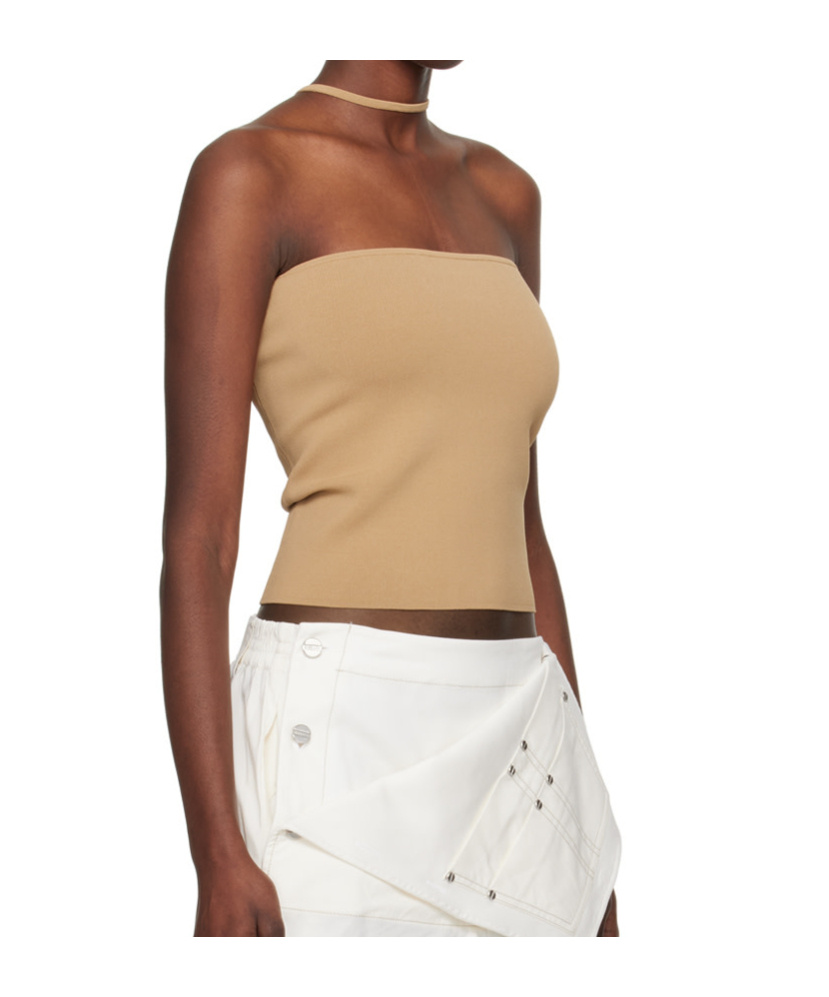 DION LEE REVERSE-HALTERNECK CROP TOP