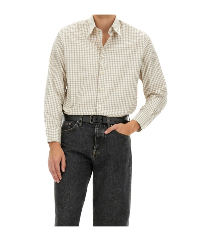 Sunflower Regular Fit Check Pattern Shirt In White