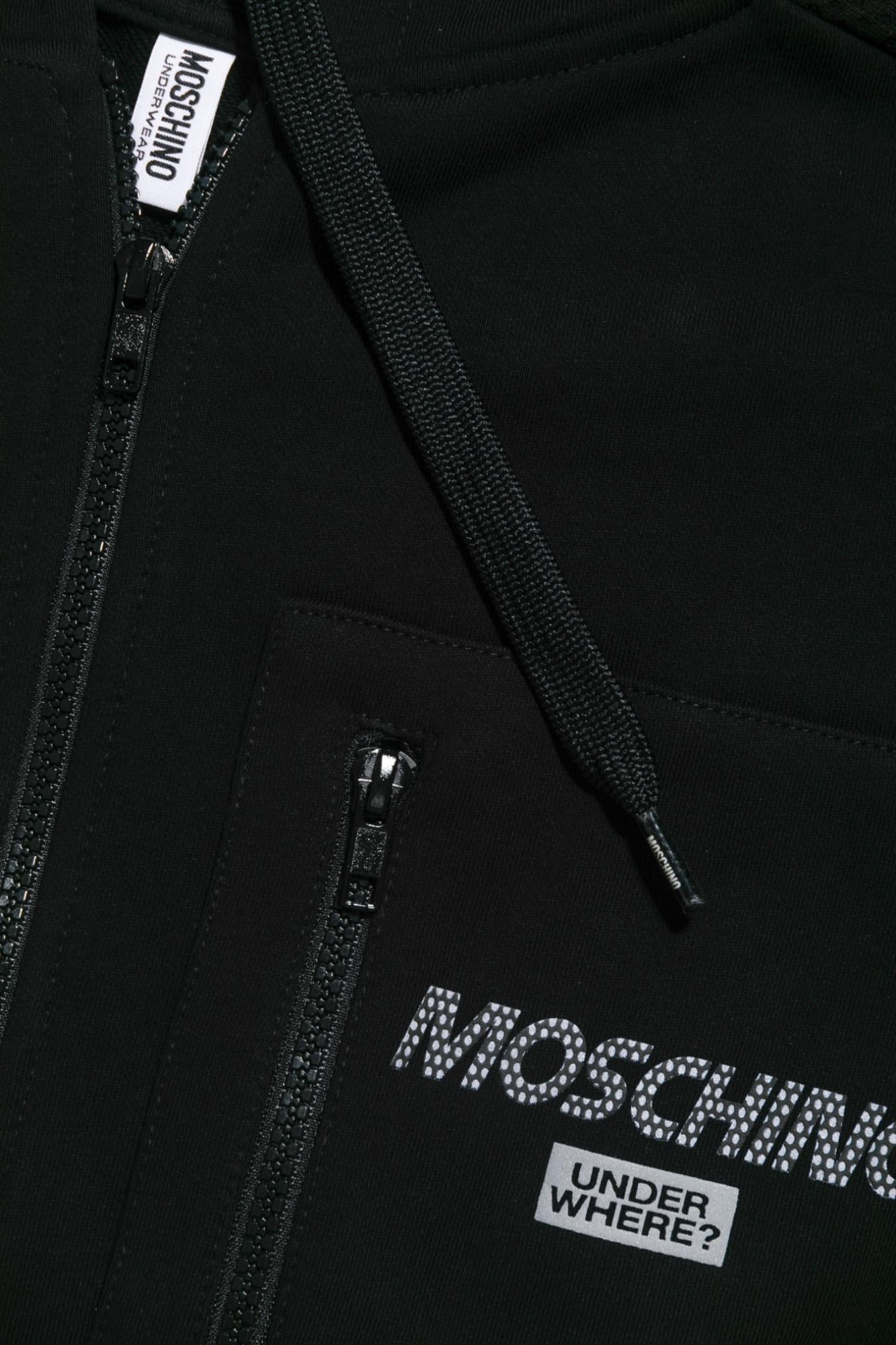 Moschino Long-sleeved Casual Jacket In Black