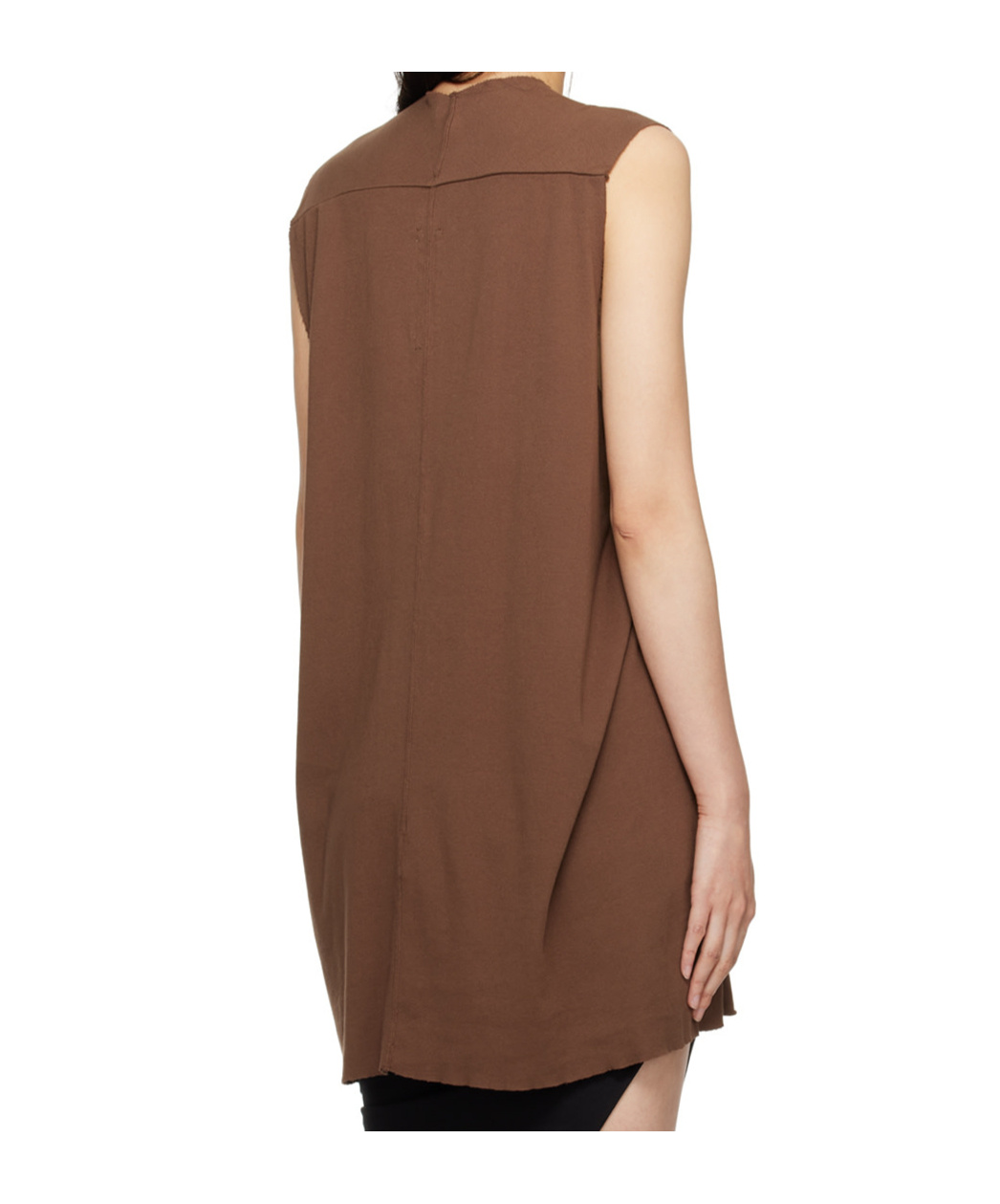 Rick Owens Drkshdw Sleeveless Vest In Brown