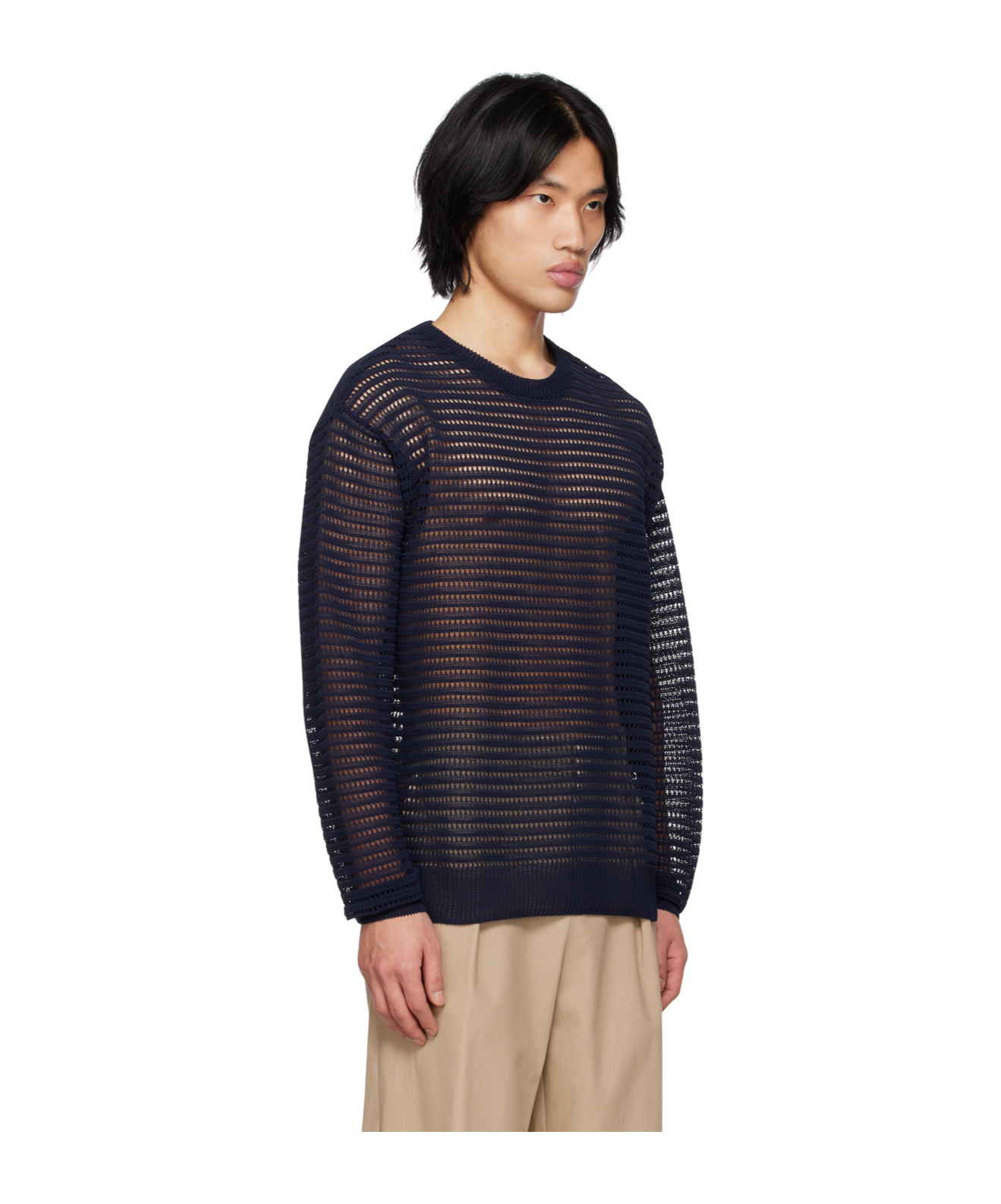Wooyoungmi Round Neck Long-sleeved Sweater In Black