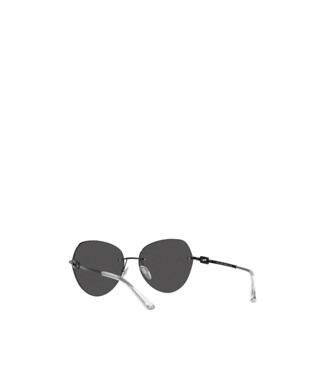 Bvlgari Engraved-logo Geometric-frame Sunglasses In Black