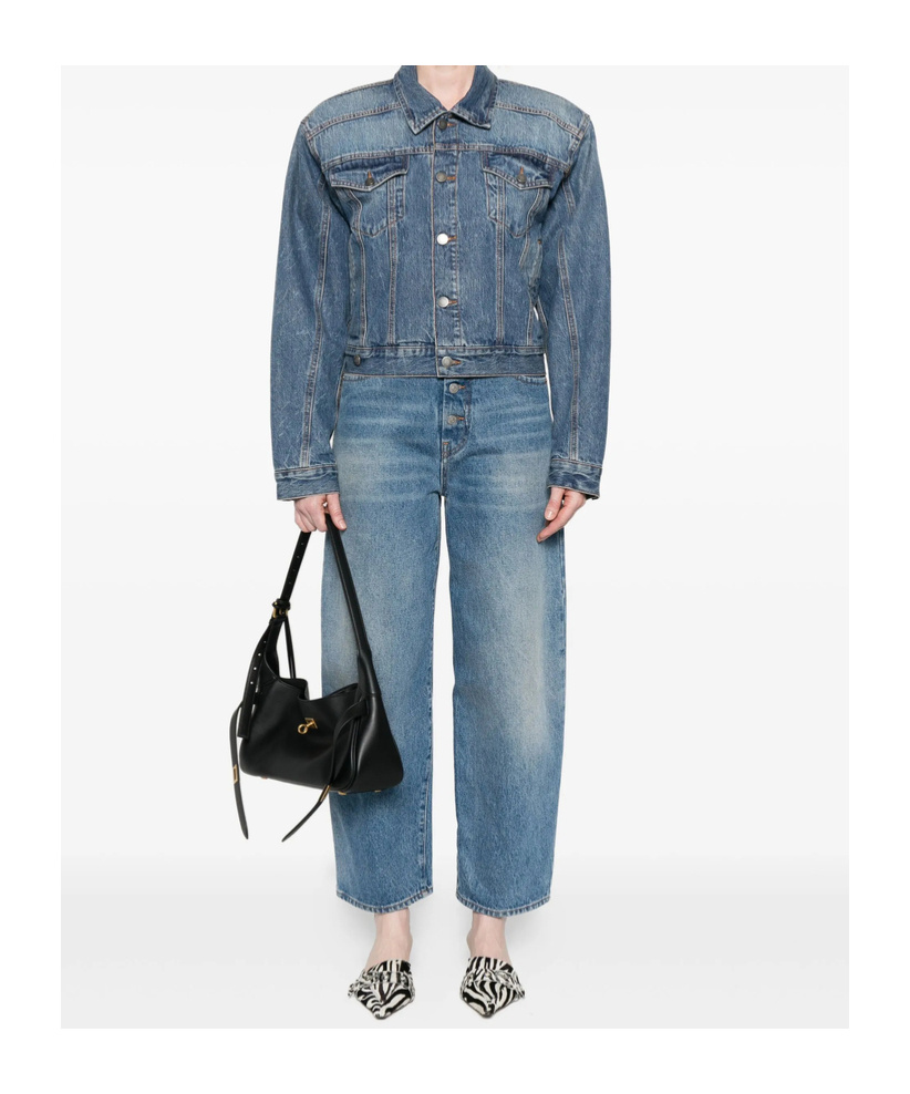 Haikure Button-fastening Denim Jacket In Blue
