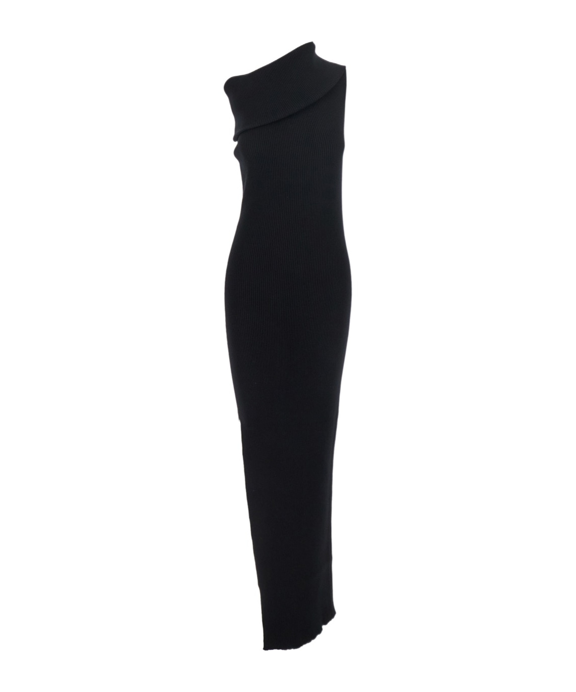 Rick Owens Athena Dress Compact Rib Knit In Black