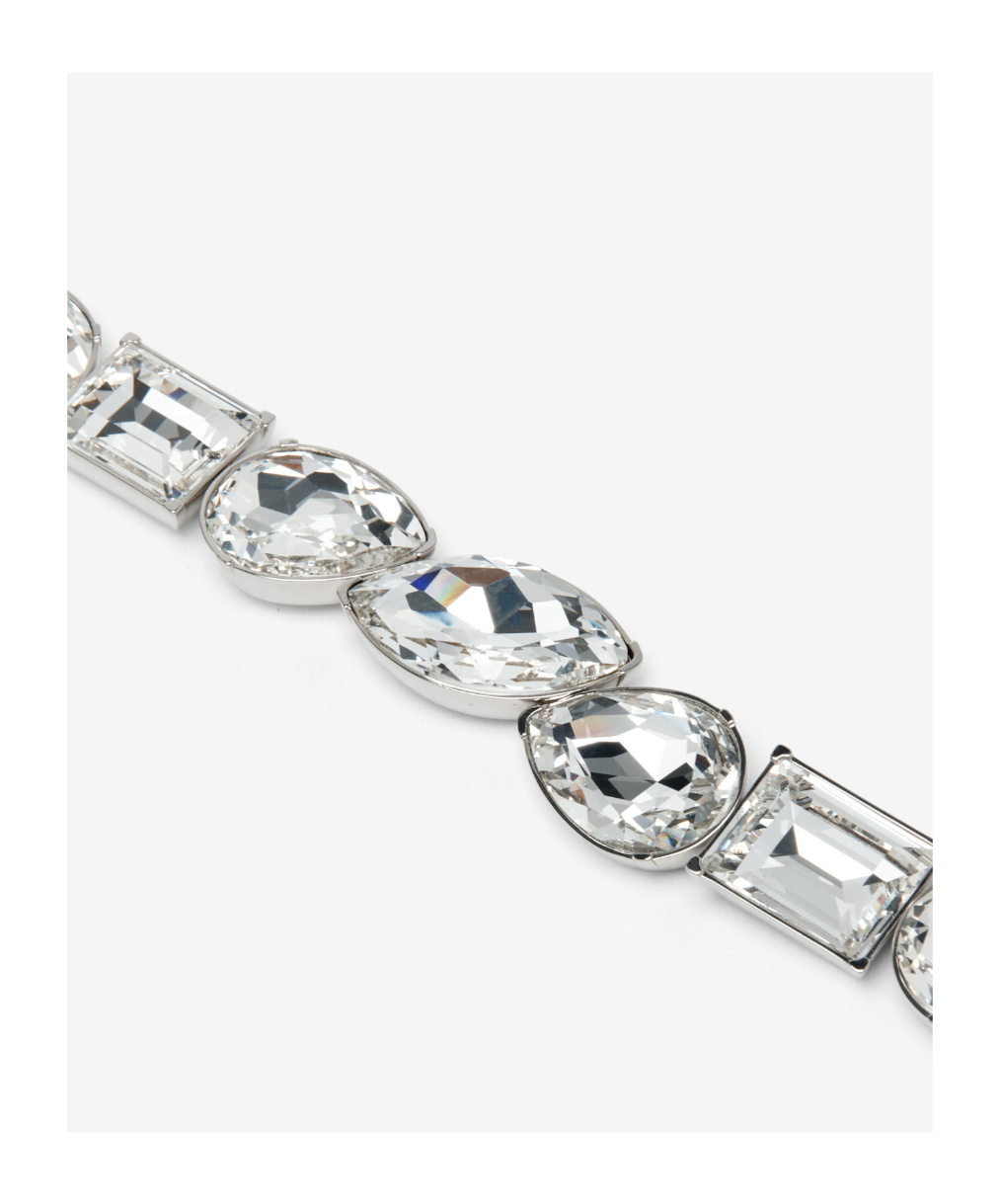Alexander Mcqueen Women's Cocktail Choker In Silver/clear In Metallic