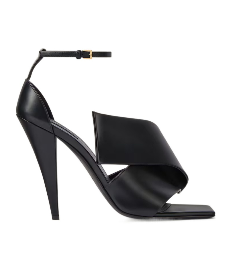 Givenchy 100mm Wrapped Ankle-strap Sandals In Black