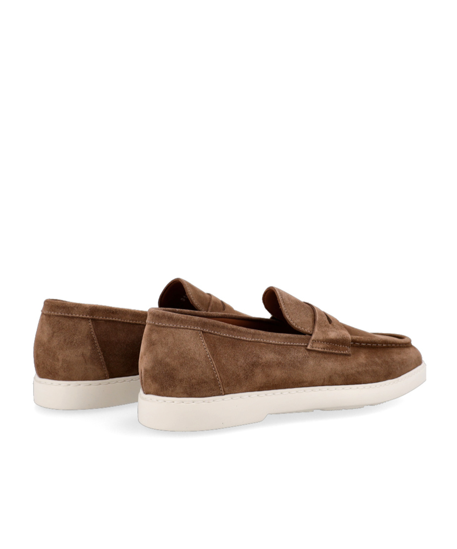 Doucal's Round Head Business Casual Shoes In Brown