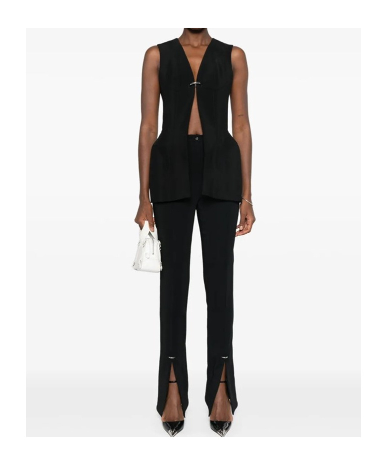 Mugler Potholes Detail Casual Pants In Black