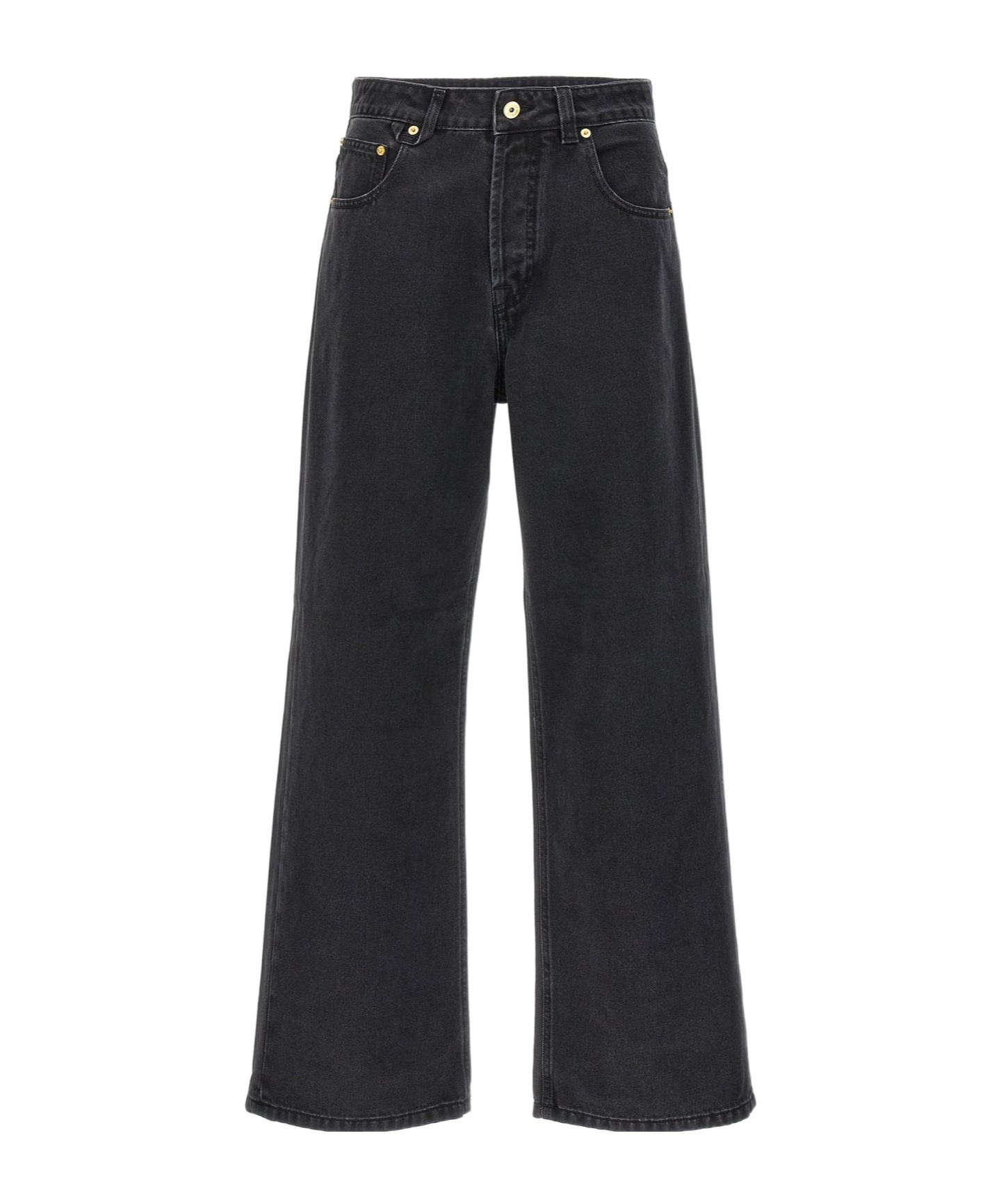 Jacquemus Le De-nimes Droit Jeans Women In Black