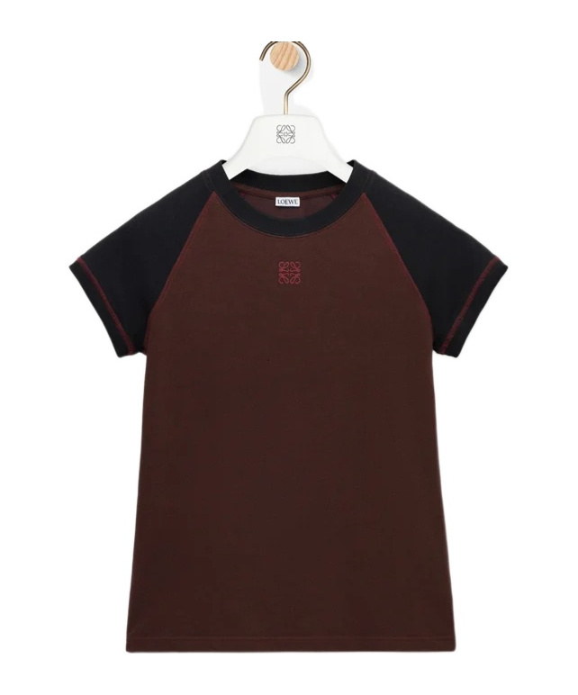 Loewe Small Fit T-shirt In Cotton Blend In Brown